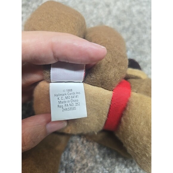 VTG Hallmark  Rodney The Reindeer  1988 Bean Bag Plush Toy - Picture 6 of 7